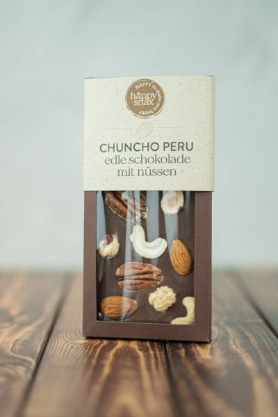 Häppy Snax Chuncho Peru edle Schokolade mit Nüssen