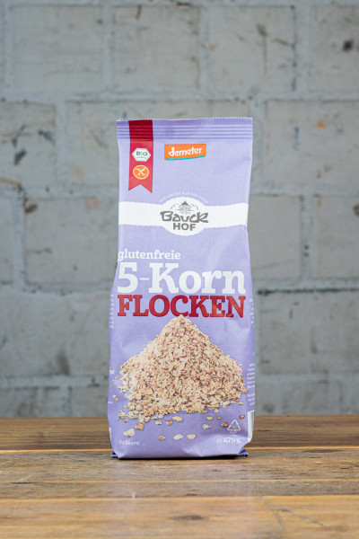 Bauckhof 5-Korn Flocken, glutenfrei